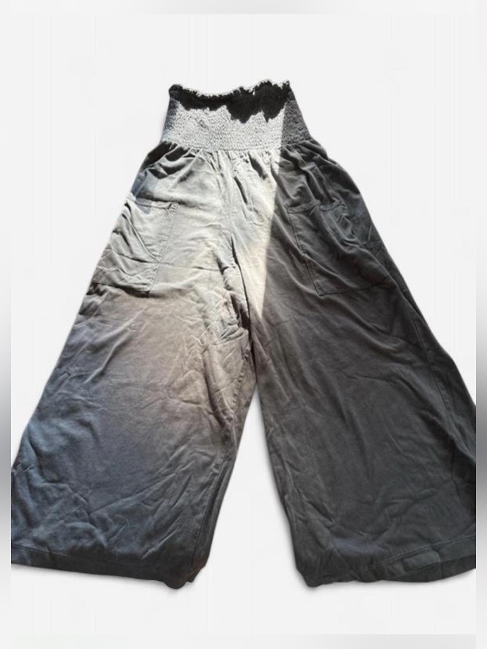 ASOS Dark Charcoal Elastic Smocked Waist Pants